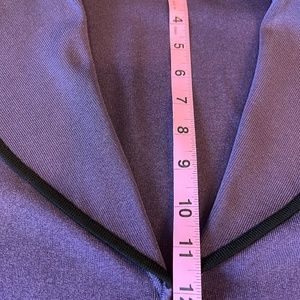 Mistook perfect condition purple knit open jacket with black trim